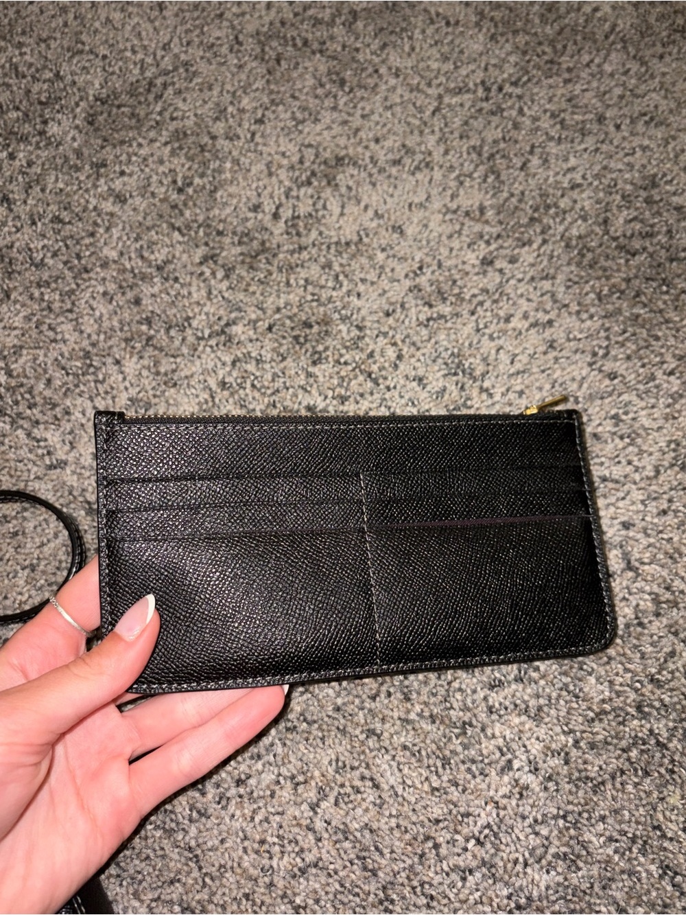Coach Black Leather Crossbody with Gold C Hardware - Picture 6 of 6